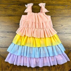 Janie and Jack Juno Rainbow Ruffle Dress
